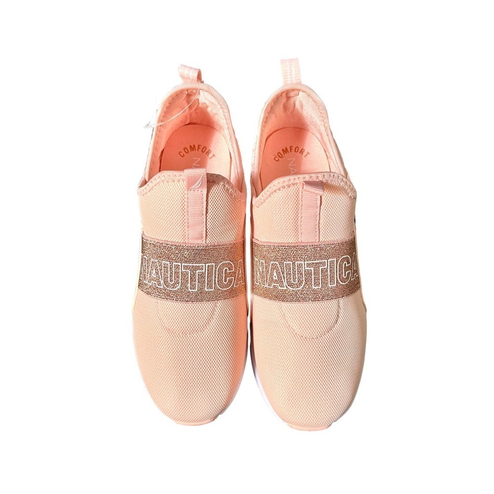 Nautica Malin Rose Gold Athletic Slip In Shoes Size 4 Youth New in Box Pink